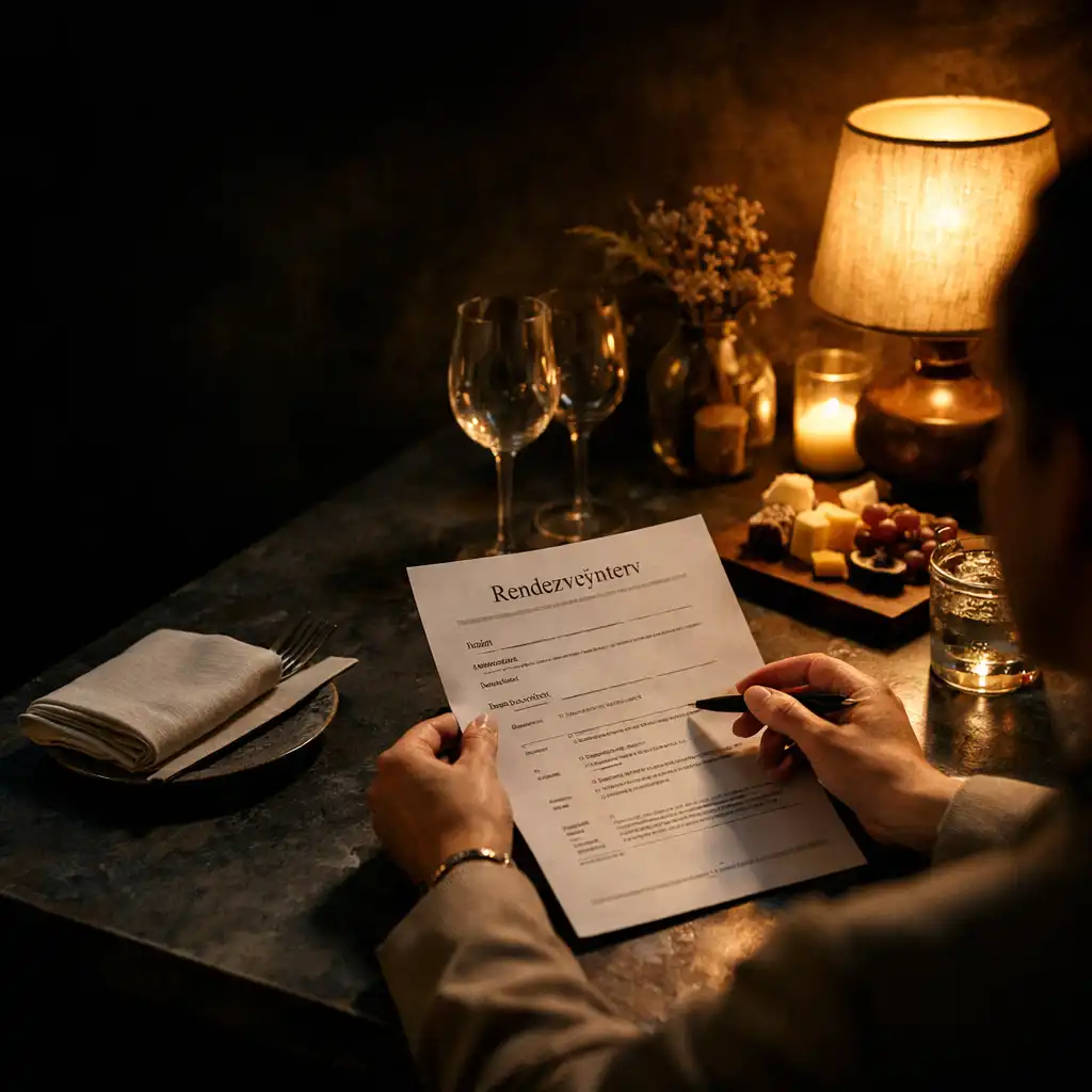 Eseménybrief egyeztetése egy hangulatos bistroasztalnál